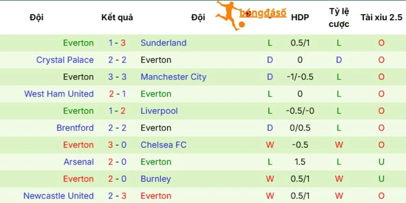 Thực lực của Everton